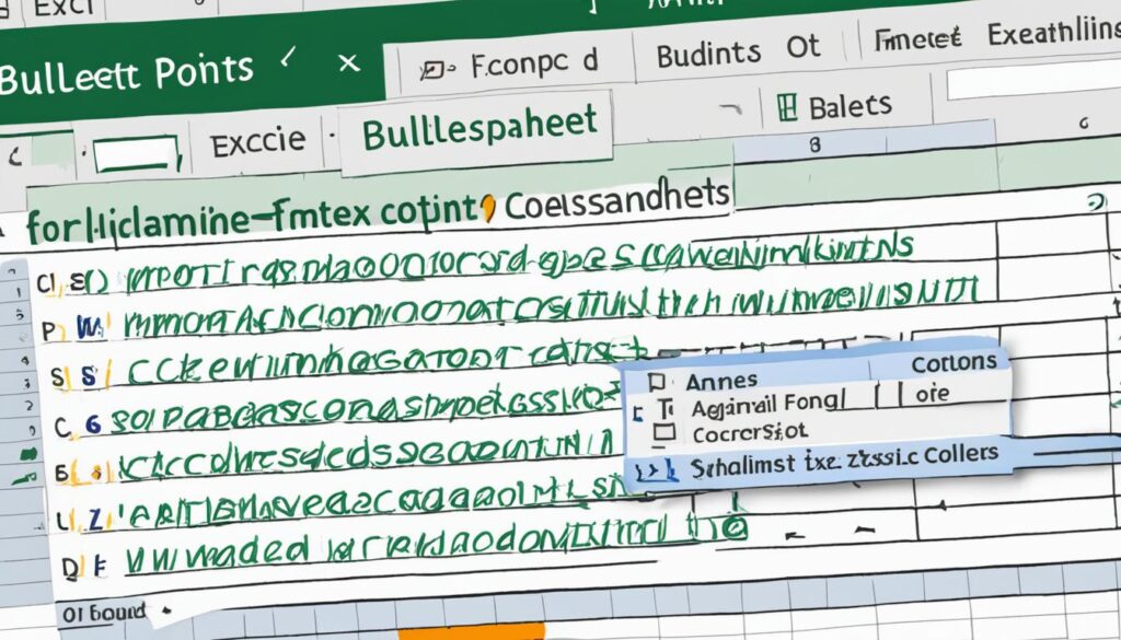 how to bullet point in excel