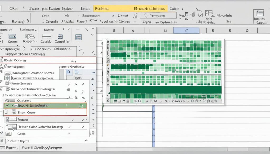 how to change excel background color